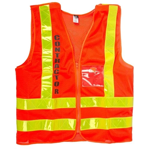 NYCTA Contractor High Visibility Reflective Safety Vest with Zipper and Pocket M - product listing photo