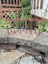12 Unbranded HO Scale Model Train 2 Arm Brown 7" Tall TELEPHONE POLES