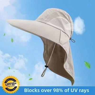 UPF50+ Sonnenhut mit Nackenklappe wasserdicht atmungsaktiv für Outdoor Strand