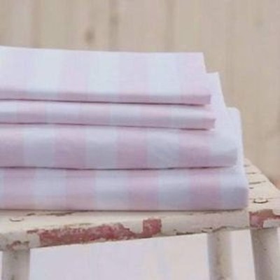Rachel Ashwell Shabby Chic Cabana Stripe Pink white Poplin Fabric by yard 106 