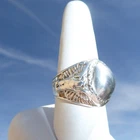 AMAZING VINTAGE STERLING SILVER EAGLE DOME RING SIZE 9 GREAT DESIGN AND ON