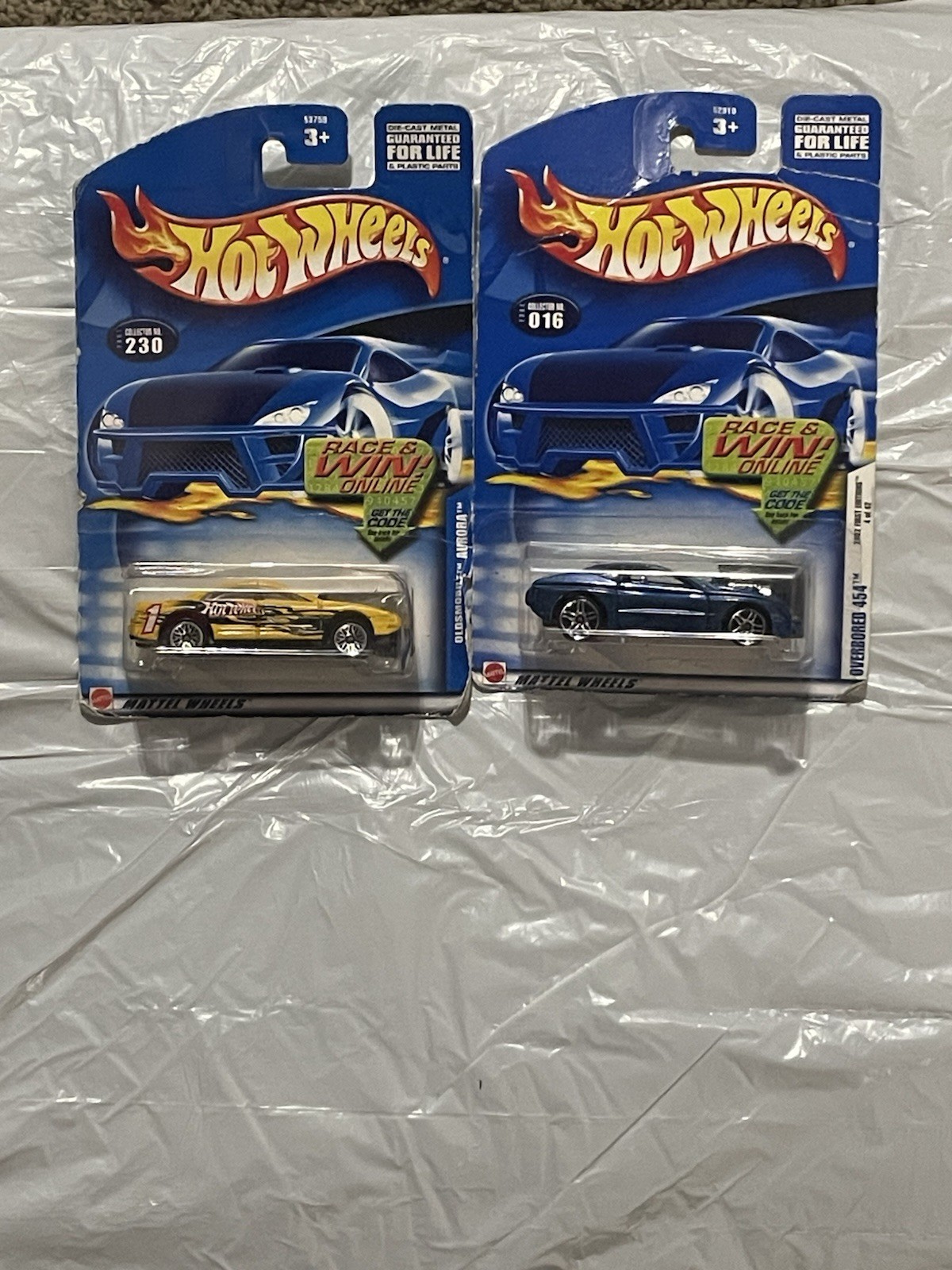 Hot Wheels 2002 First Editions Overboard 454 Oldsmobile Aurora Lot Of 2 Toy Car