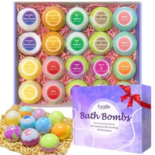 Bath Bombs for Women, 20 Pcs Handmade Bubble Bathbombs Gift Set, Shea Coco B...
