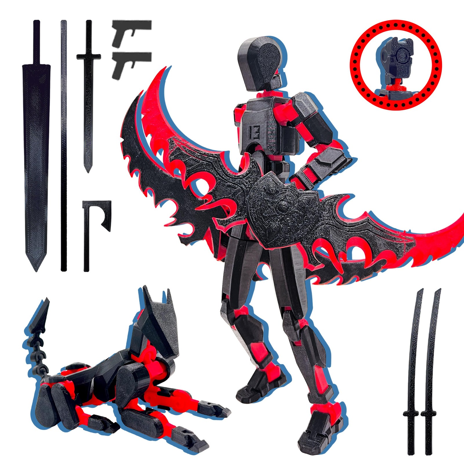 3D Action Figure Set T13 Assembly Completed Multi-Jointed Mo