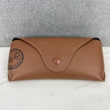 Genuine Ray-Ban Sunglass Case ONLY Luxottica Sunglasses Snap Closure Brown