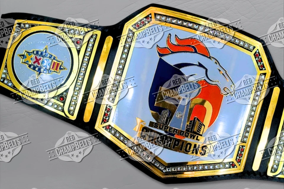 Cinturón Campeonato Denver Broncos Adulto Talla 2mm Latón Foto 4 de 4