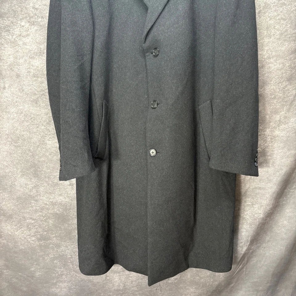 Jos A Bank 100% Wool Overcoat Mens Size 42L Long Dressy Classic Gentleman - Image 3 of 4