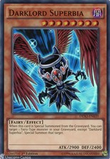 DESO-EN039 Darklord Superbia Super Rare 1st edition Mint YuGiOh Card