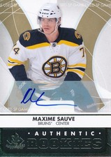 2012/13 Upper Deck SP Game Used #103 Maxime Sauve Authentic Rookies Gold