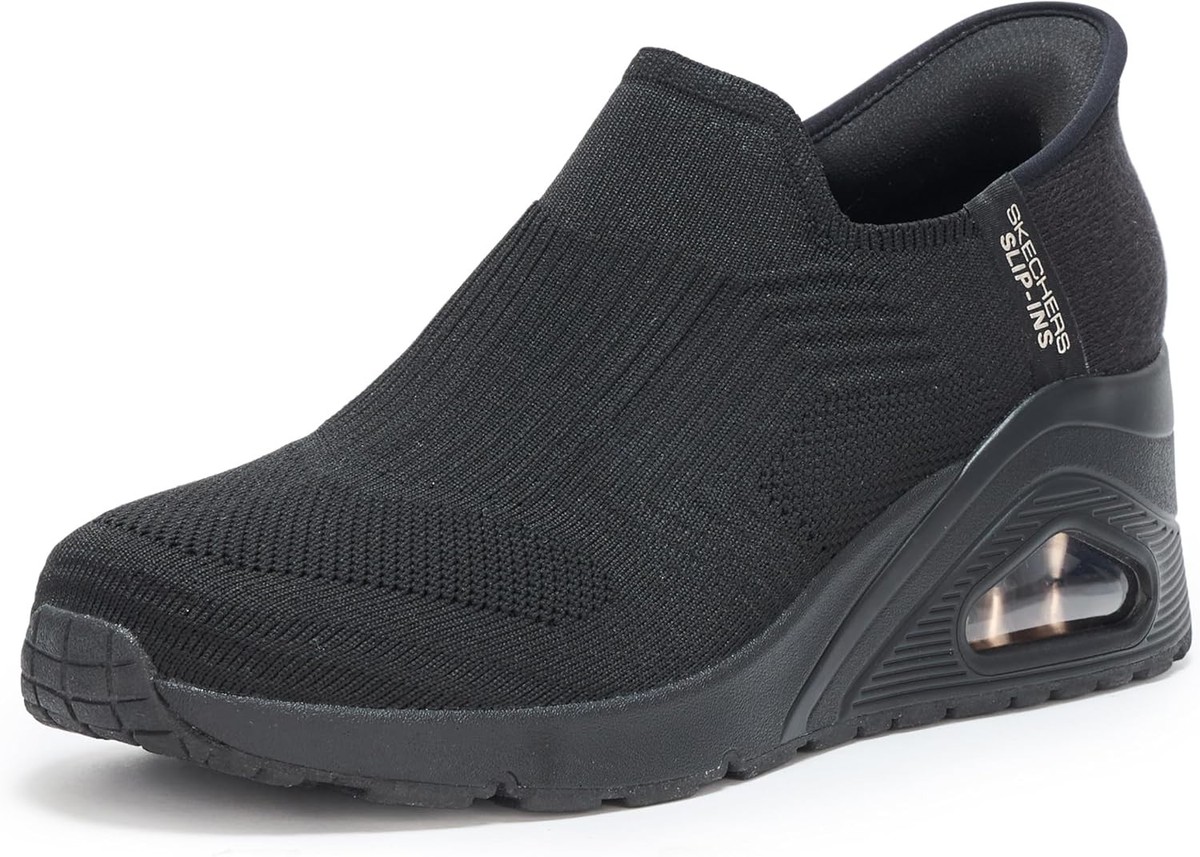 Skechers Women's Uno Wedge-Kickin' Knit Hands Free Slip-ins