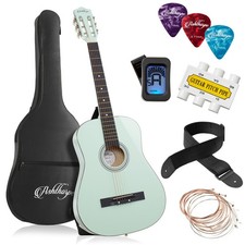 OPEN BOX - 38-inch Beginner Acoustic Guitar Package - Mint Green, Starter Kit