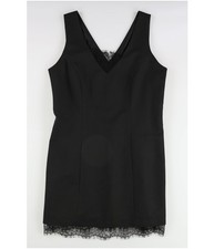 bar III Womens Lace Trim Bodycon Dress, Black, 10