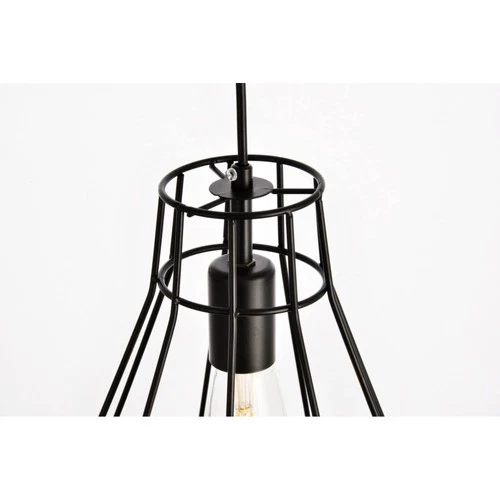 Living District Jago 1-Light Transitional Metal Pendant in Black - Picture 1 of 6
