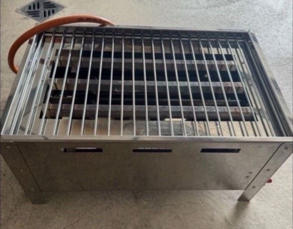 GA Profi-Gasgrill SPZ Edelstahl 1-flammig 5,0 kW Piezo inkl. Schlauch/Regler - Bild 2 von 4