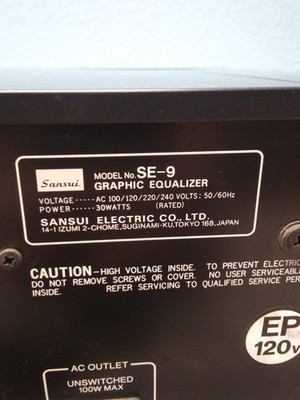 Égaliseur Préampli Sansui SE-9 – Vintage, High End, Rare, COMPUTEQUALIZER