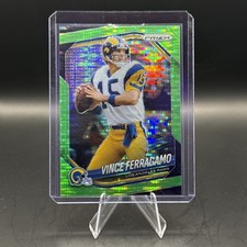 2025 Panini Prizm - Vince Ferragamo #240 Neon Green Pulsar Prizm