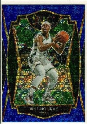2020-21 Select Jrue Holiday #118 Premier Blue Disco Prizms 21/25 Jersey # Match