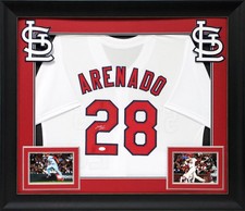 Nolan Arenado Authentic Signed White Pro Style Framed Jersey Autographed JSA