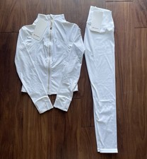 Lululemon White Define Jacket Leggings Set Women's Size 6