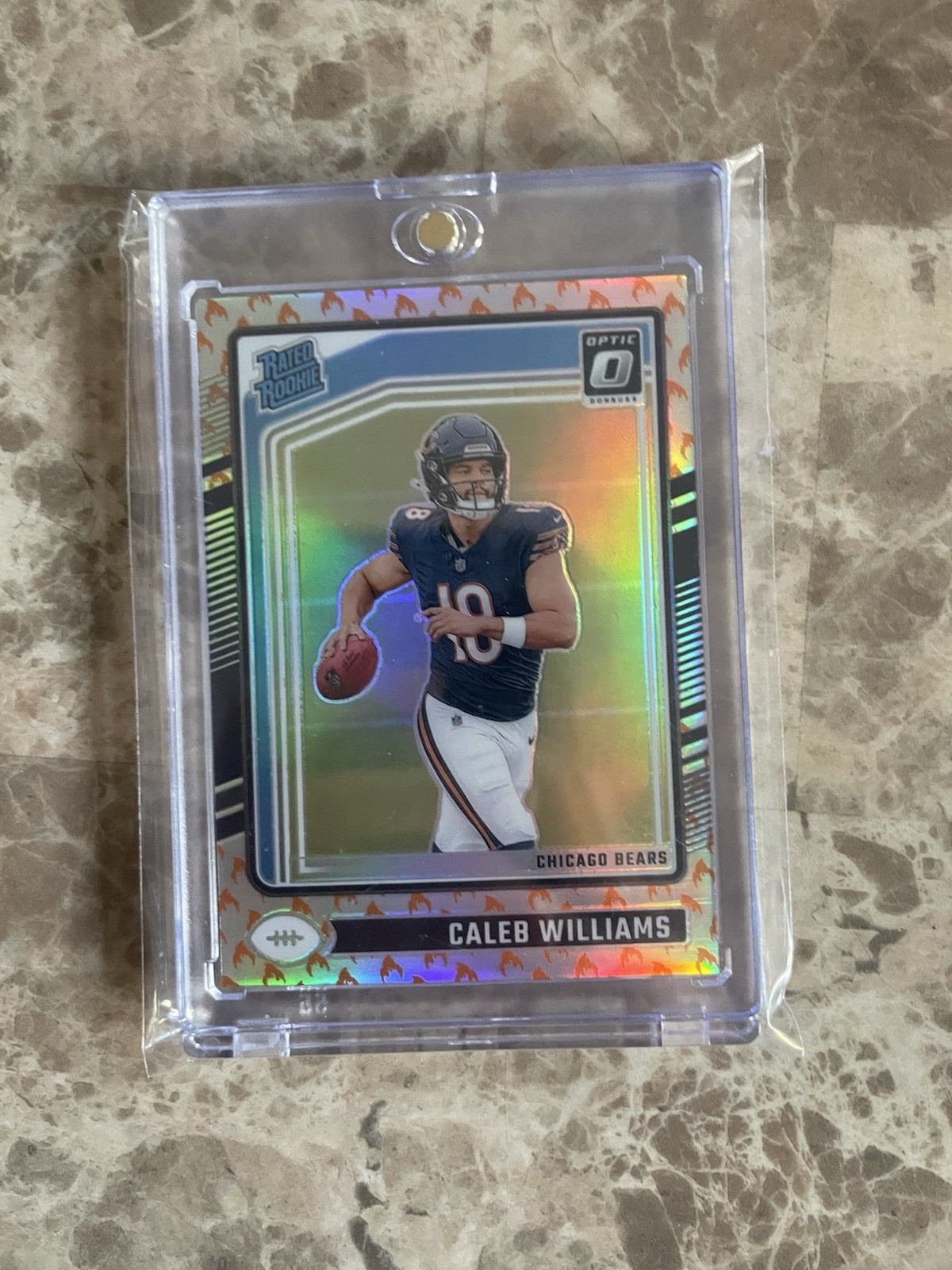 2024 Panini Donruss Optic 201 Caleb Williams Rated Rookie Fire Emoji SSP 🔥