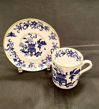 Spode Bone China England Blue Bowpot Demitass...
