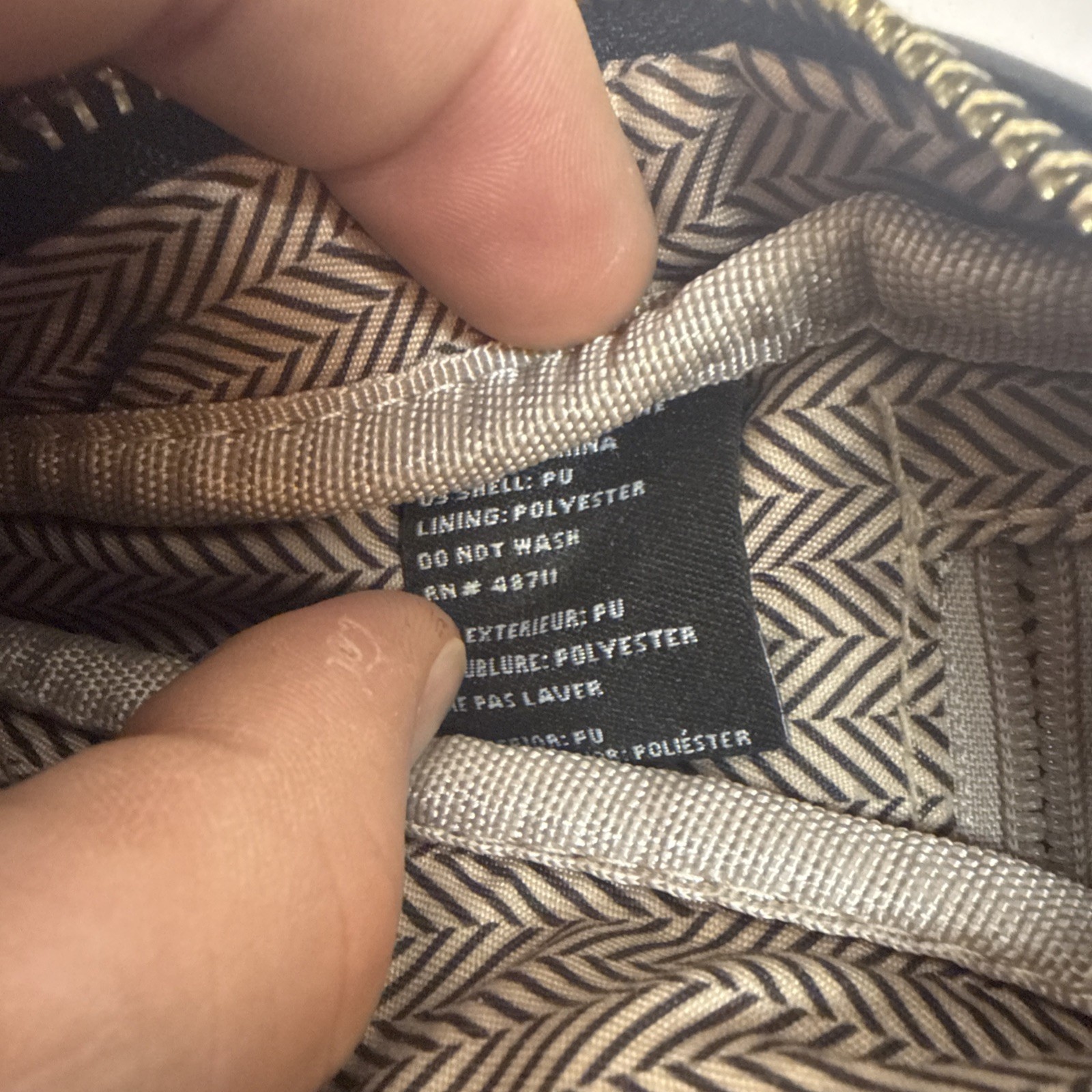 ￼ Black, Leather Sling, Backpack Adjustable Strap… - image 9