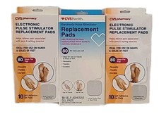 3  ELECTRONIC PULSE STIMULATOR REPLACEMENT PADS   10 Self-Adhesive Gel Pads