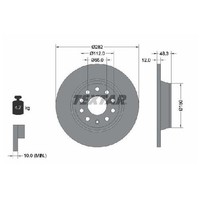 2X Bremsscheibe Hinten FüR Audi Q3 8U 1.4 2.0 11 Bis 18 Textar Cmxa 1K0615601AD