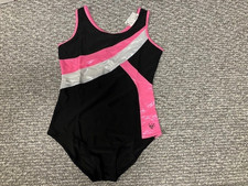 NWT Justice Girls Sz 20 Black, Pink, White Leotard