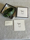 NOS Coach Dog Collar Green large with decor grommets