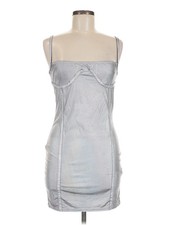 PrettyLittleThing Women Silver Cocktail Dress 10