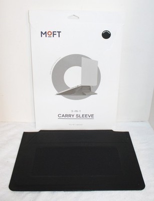Moft Night Black Laptop 3-in-1 Carry Sleeve Stand ~ For Up To 16'' ~ New Open Box