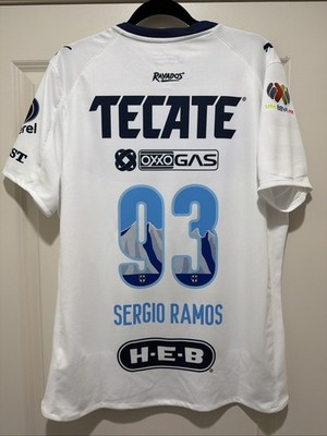 Rayados Monterrey限定版75年1945-2020プーマ メキシコ Sergio Ramos #93 Mens LARGE PUMA Rayados de Monterrey Away Fan