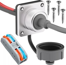 Waterproof RV Wall Pass Through Kit for Starlink Mini, Aluminum DC Cable Passthr