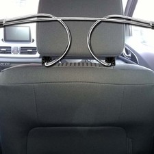 Car Auto Metal Adjustable Coat Hanger & Headrest Restraint Rods Stainless Steel