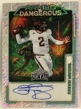 2026 Leaf Metal Johnny Manziel Auto Autograph Armed Dangerous Shimmer Silver /12