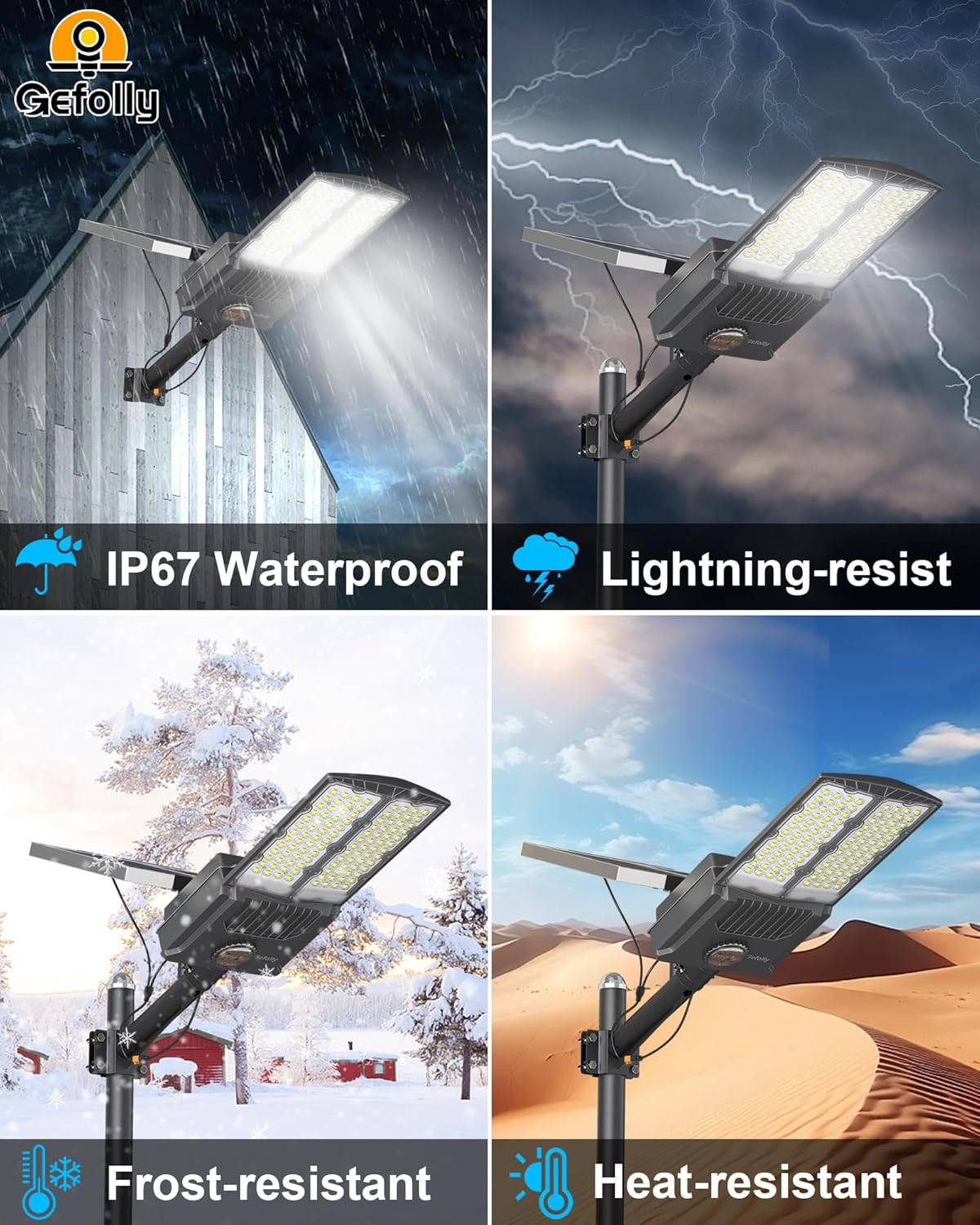 SL-11000W Solar Street Light Outdoor 700000LM Commercial Parking Lot Lights Dusk