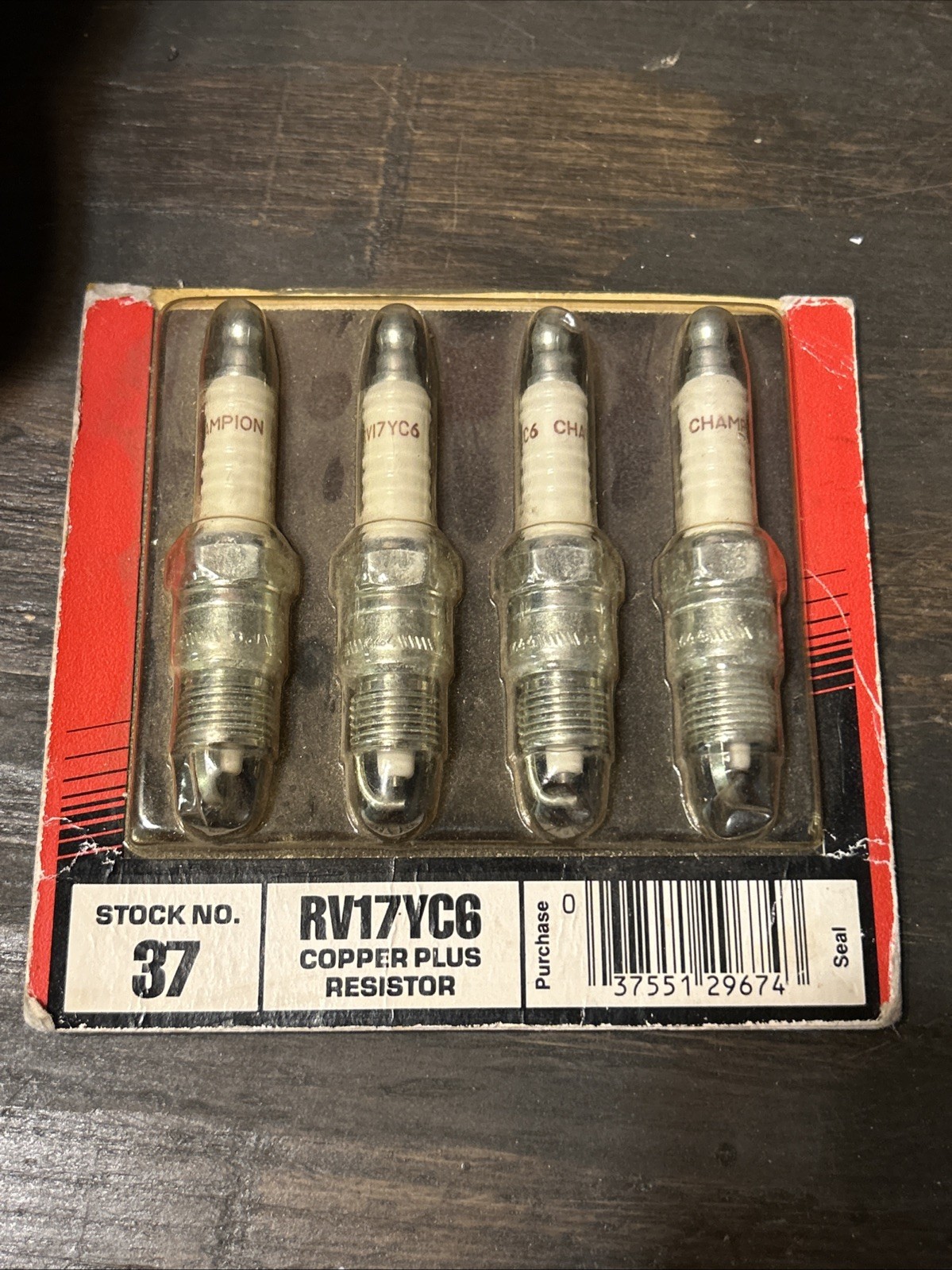 Champion RV17YC6 Copper Plus Resistor Spark Plugs 4-Pack NOS USA