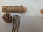 VTG QTY 2 Boye Brand Needle Company Wooden Sewing Tube Case w/Needles  — photo 2