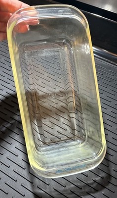 Vintage #213 Pyrex Loaf Baking Pan Clear Glass 1.5 Quart 10''x5''x3'' Non Stick