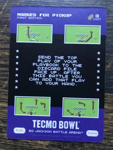 MARKED FOR PICKUP PL22 2026 Bo Jackson Battle Arena Tecmo Bowl Play Low # SP