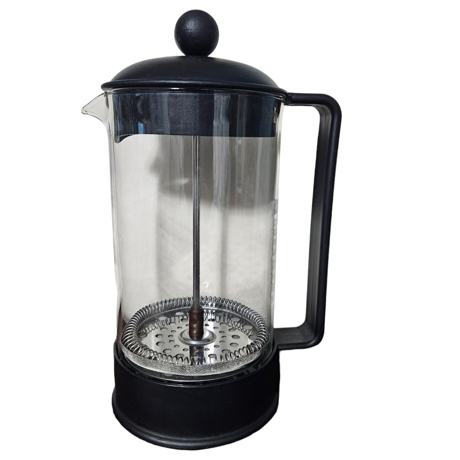 Coffee 8 Cups 34 Oz. Clear Glass Black Denmark Plunger