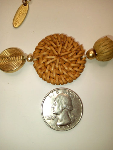 Collar de cuentas Plunder Designs September Posse tono natural y dorado ~ 38" - Imagen 12 de 13