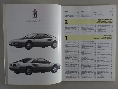 Owner´s Manual Ferrari Mondial 3,2 / Mondial 3,2 Cabriolet Stand 