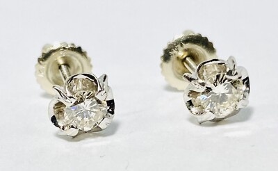 GG zertifizierte 14K Weißgold 0,50ctw VS Diamant Ohrstecker 1,38g Wert 2.500 $