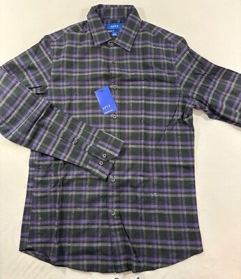 APT 9 SERIOUSLY SOFT FLANNEL BUTTON-DOWN SHIRT SIZE S