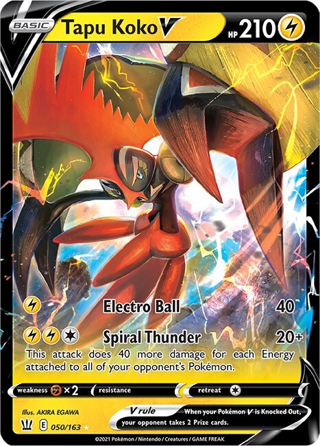 Tapu Koko V 050/163 Swsh05: Battle Styles - 1 of 1