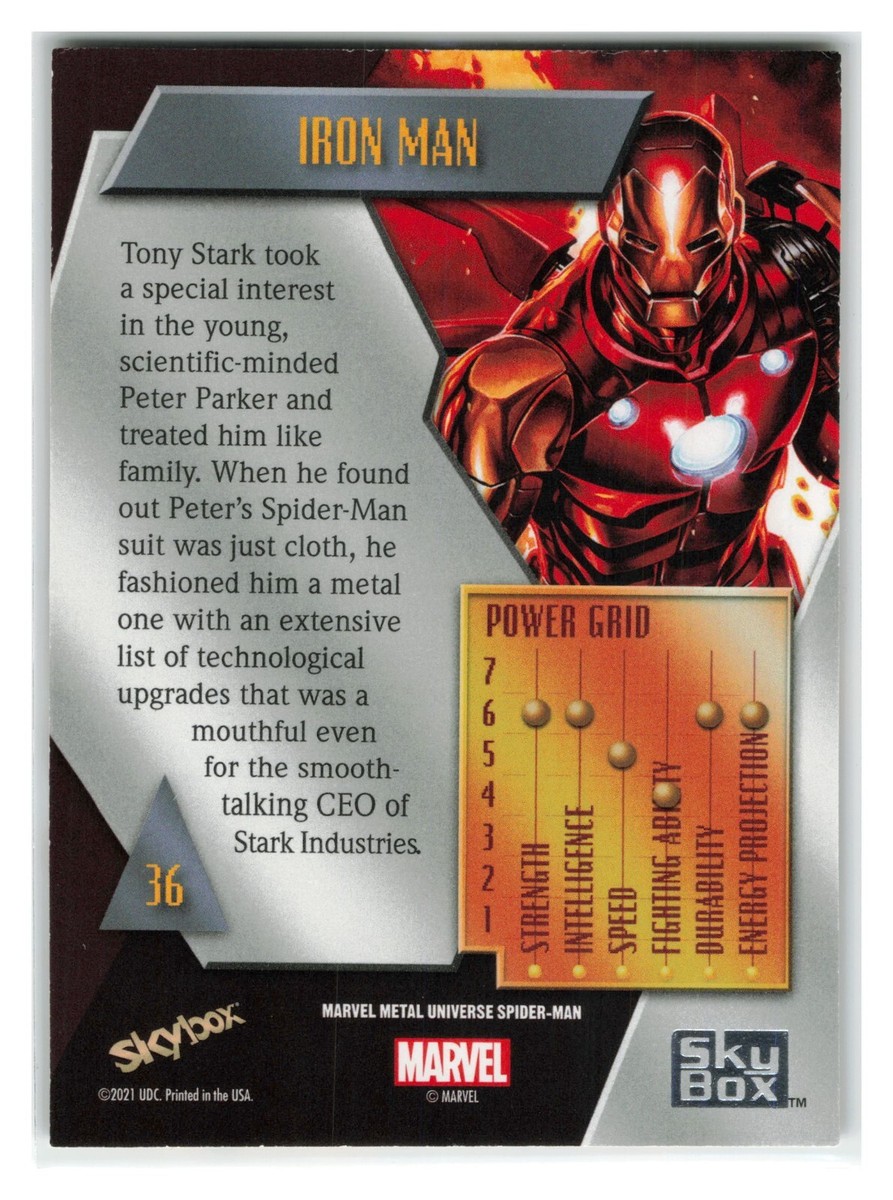 Iron Man 2021 2022 Upper Deck Marvel Spider-Man Metal Universe