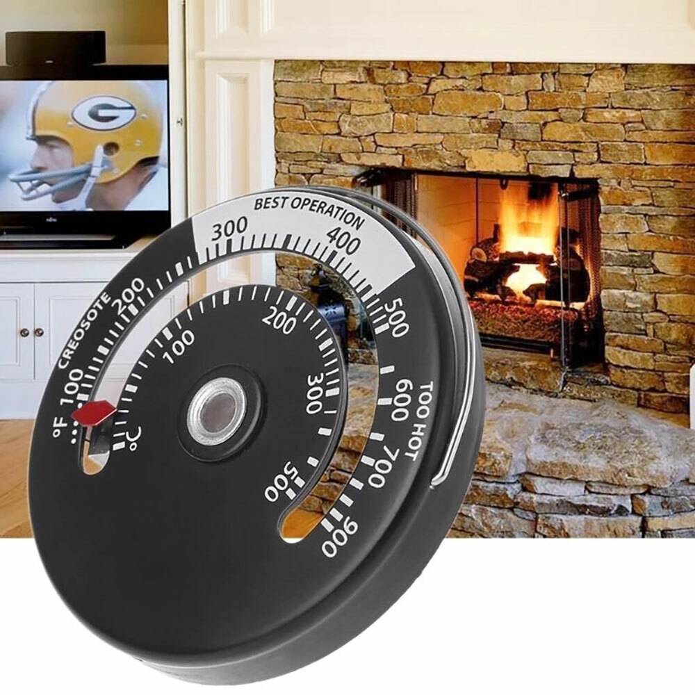 Magnetic Wood Stove Pipe Fire Heat Temperature Gauge Thermometer Tester #SH  | eBay