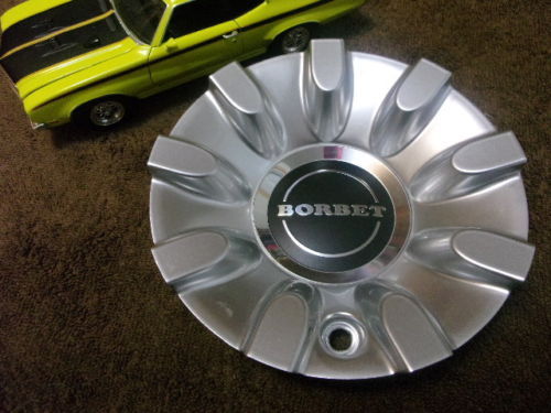 Borbet Platinum Silver Bolt-On Wheel Center Cap Hub Cover - Qty 1 New